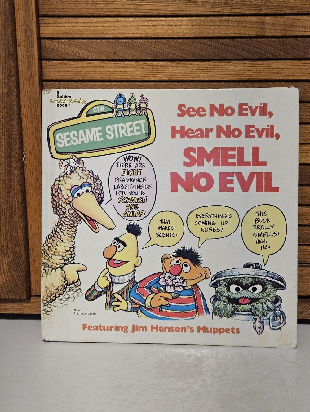 1975 Sesame Street "Smell No Evil" Children's Scratch And Sniff Book